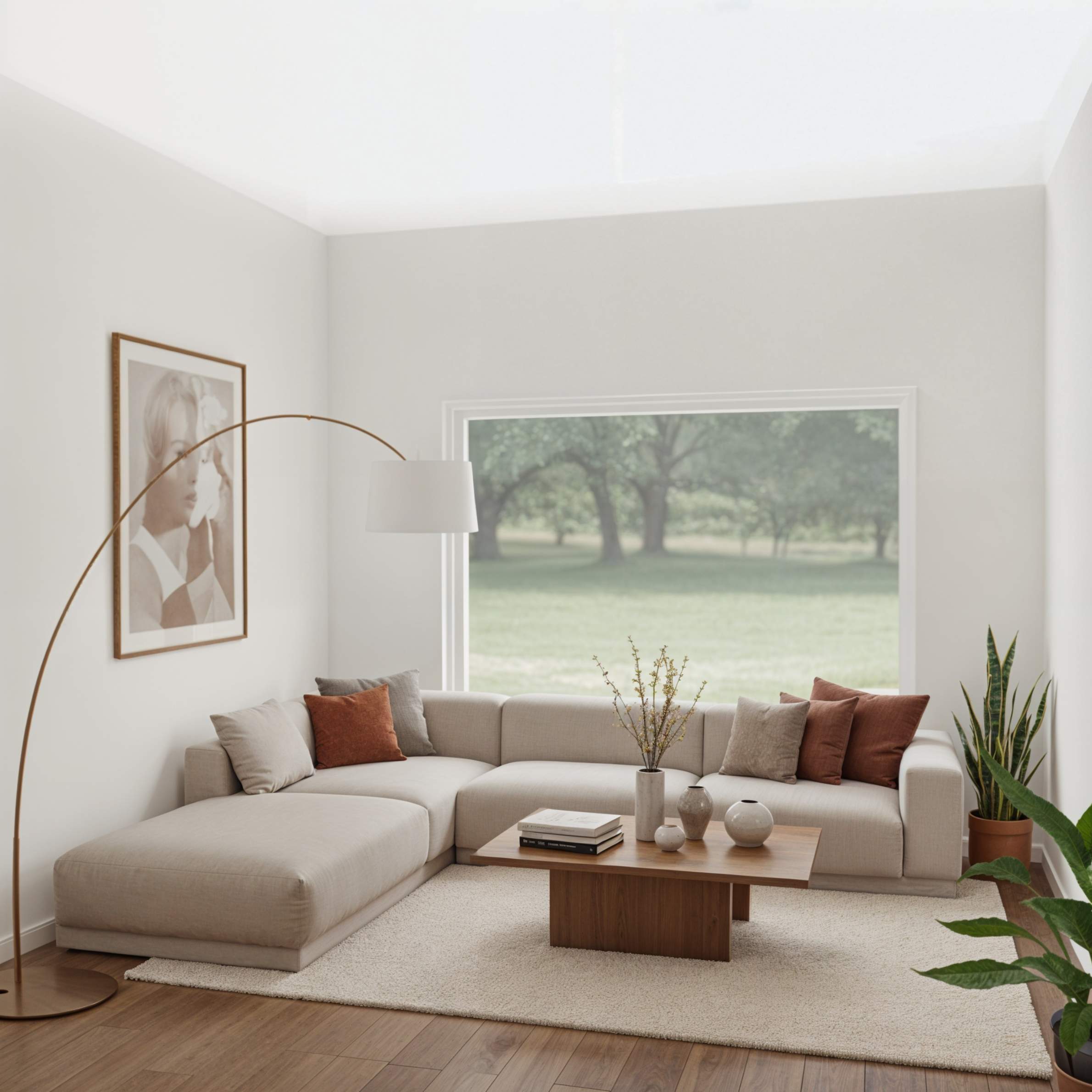 1000 sq ft 2 bed 2 bath ADU living room