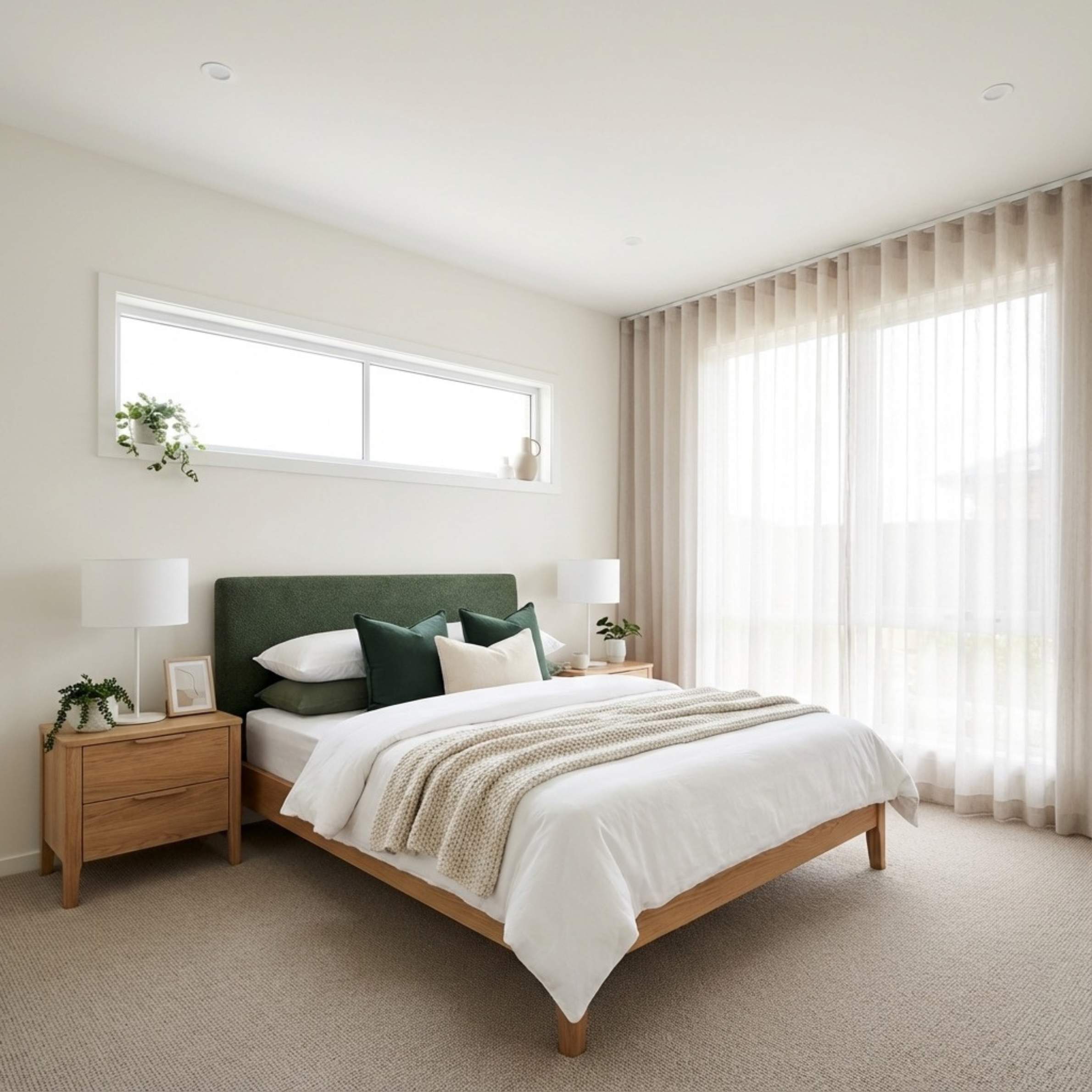 500 sq ft L shape 1 bed 1 bath detached ADU bedroom